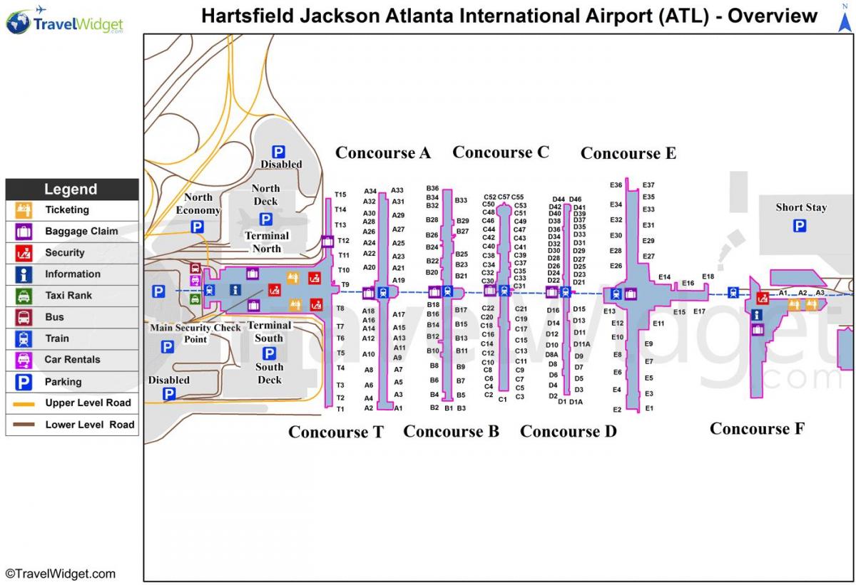 Atlanta terminal internacional mapa