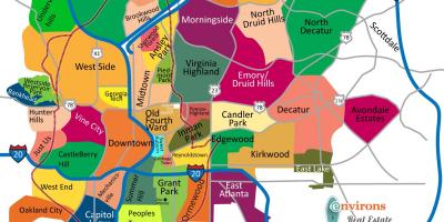 Mapa de Atlanta barrios