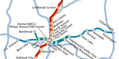 Mapa de metro Atlanta