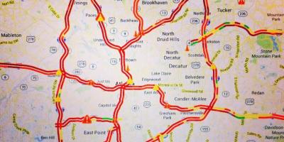 Mapa de Atlanta de tráfico