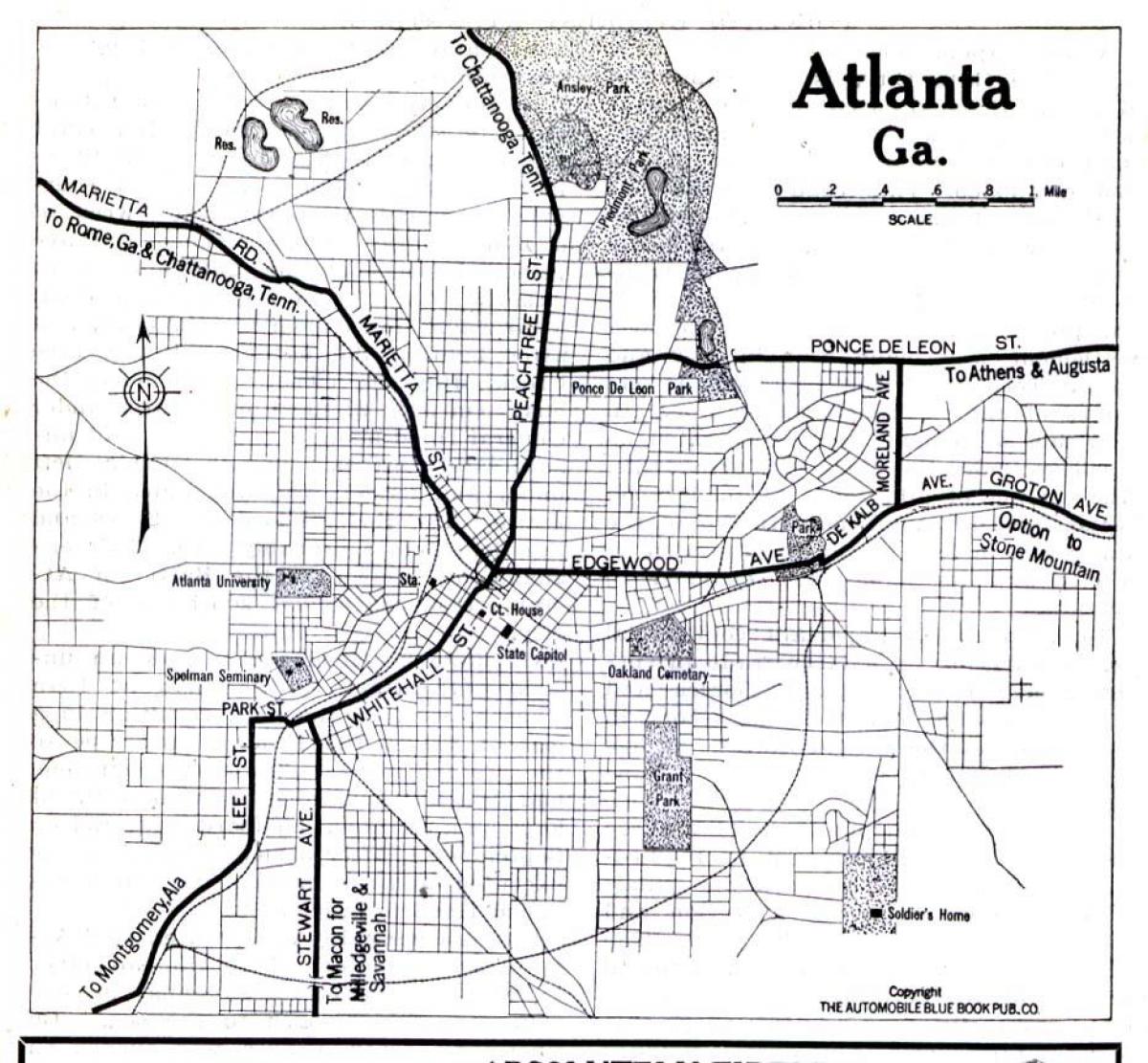 mapa de Atlanta, Xeorxia