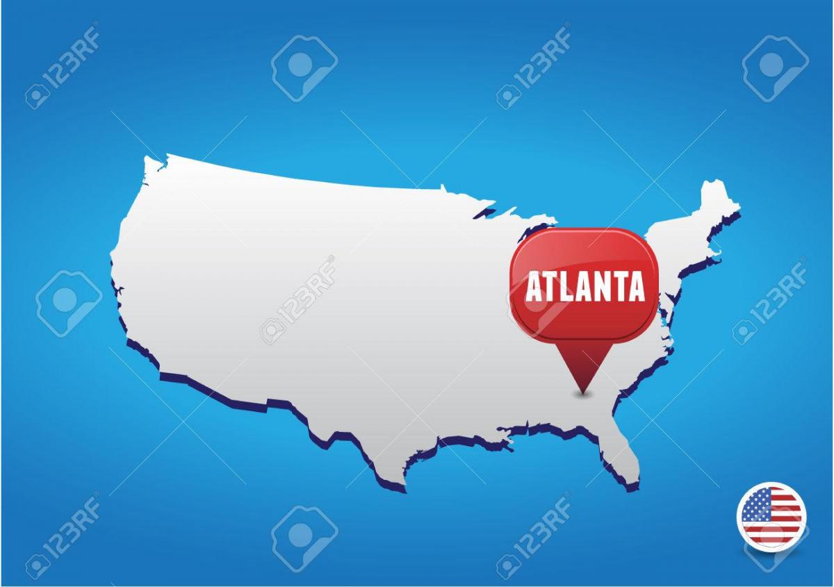 Atlanta en EUA mapa