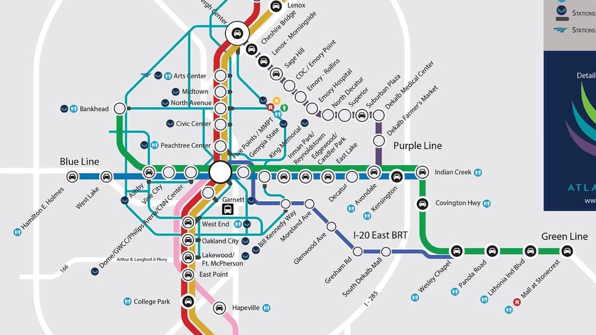 MARTA estación de tren mapa