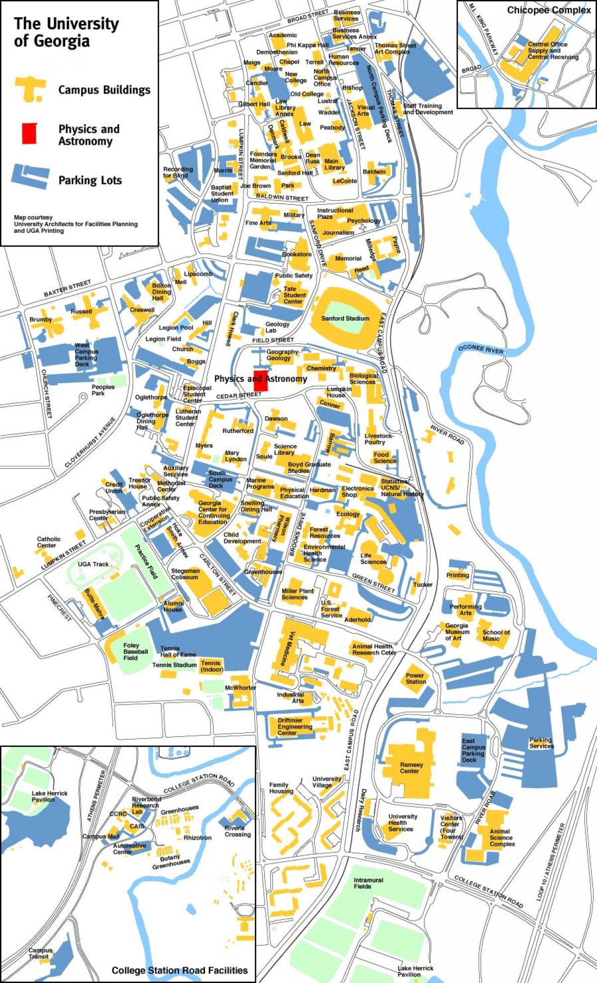 Universidade de Xeorxia mapa