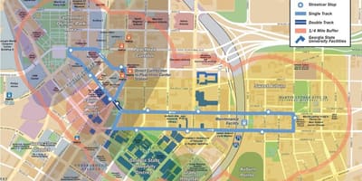 Mapa de tranvía Atlanta