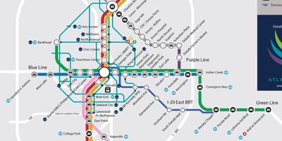 MARTA estación de tren mapa